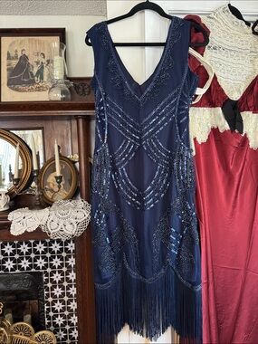 Blue Flapper Dress